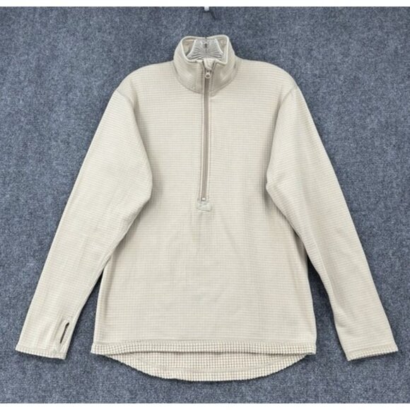 Polartec 1/4 Zip Pullover Activewear Shirt Jacket Women’s Small Regular Beige - Picture 1 of 11